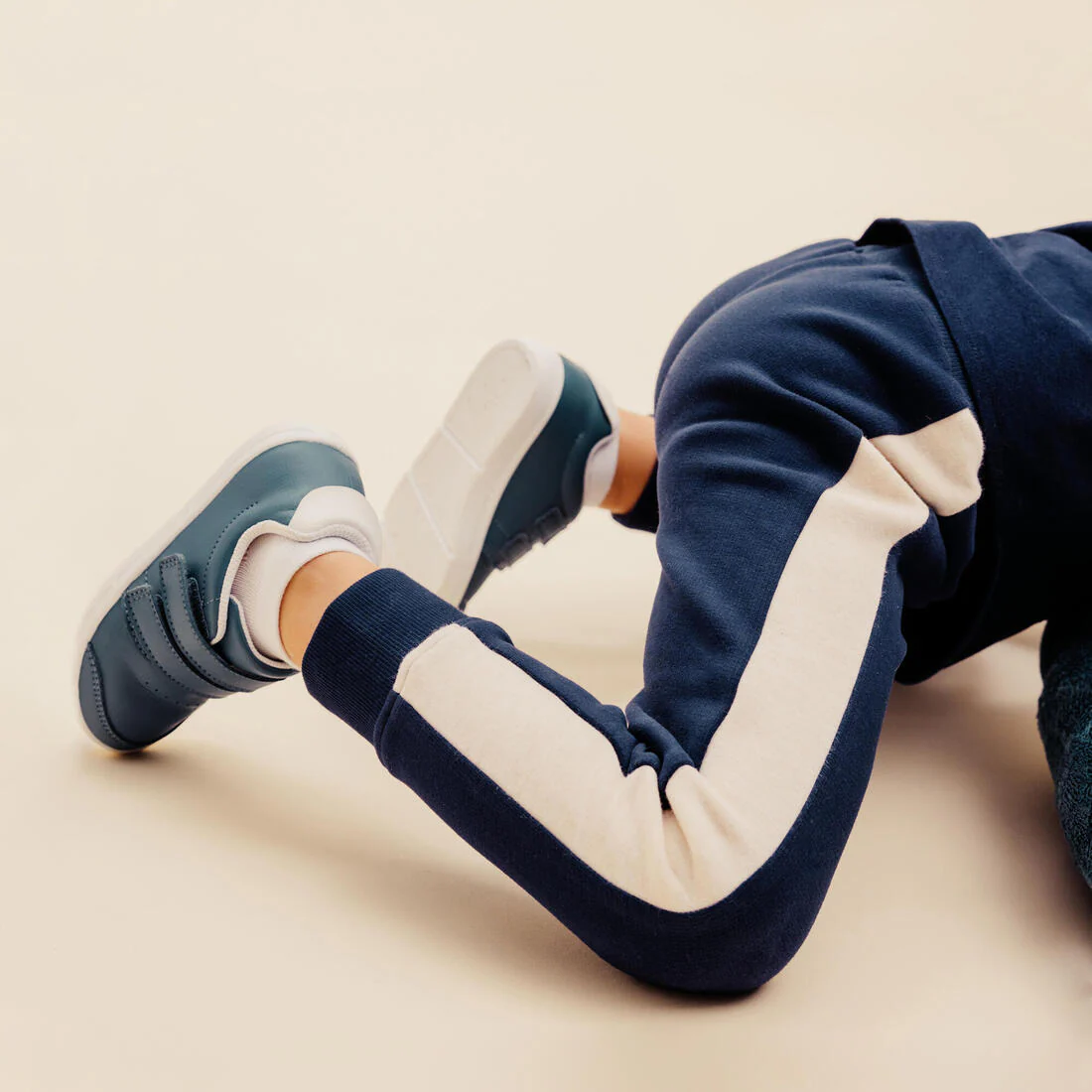 Pantalón Jogger Bebé Azul-Beis Cálido - Image 2