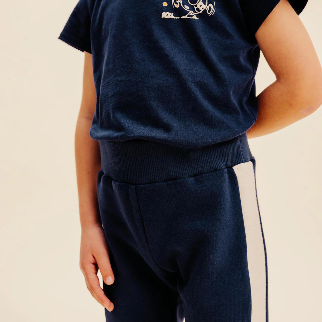 Pantalón Jogger Bebé Azul-Beis Cálido - Image 3