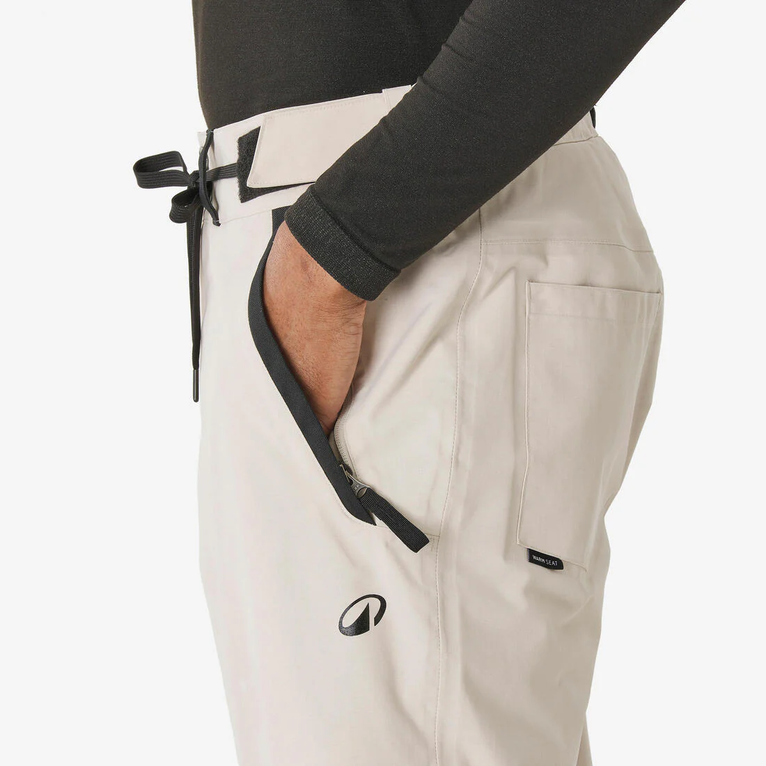 Pantalón esquí y snowboard resistente e impermeable hombre, SNB 500 beige - Image 4