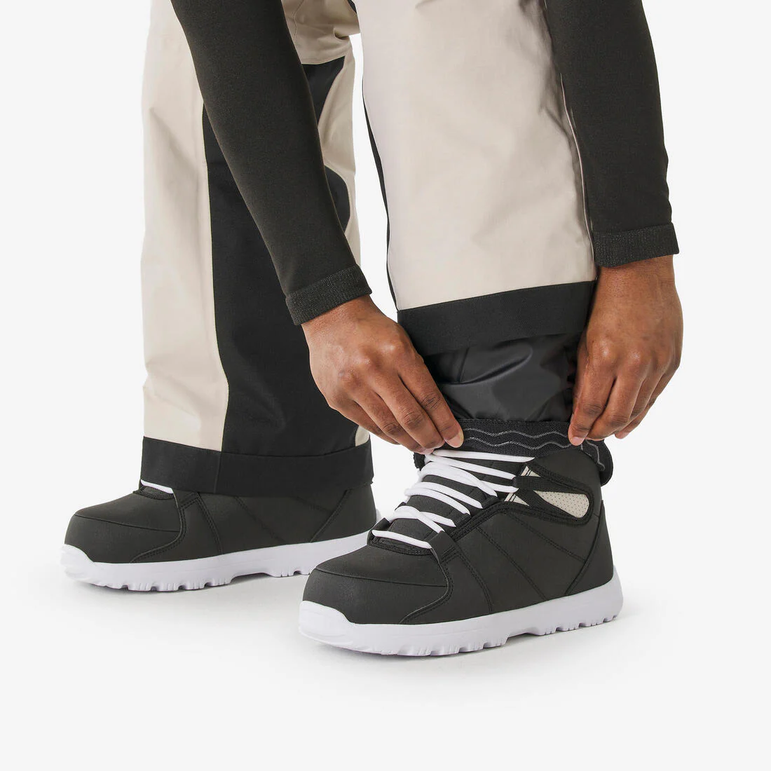 Pantalón esquí y snowboard resistente e impermeable hombre, SNB 500 beige - Image 9