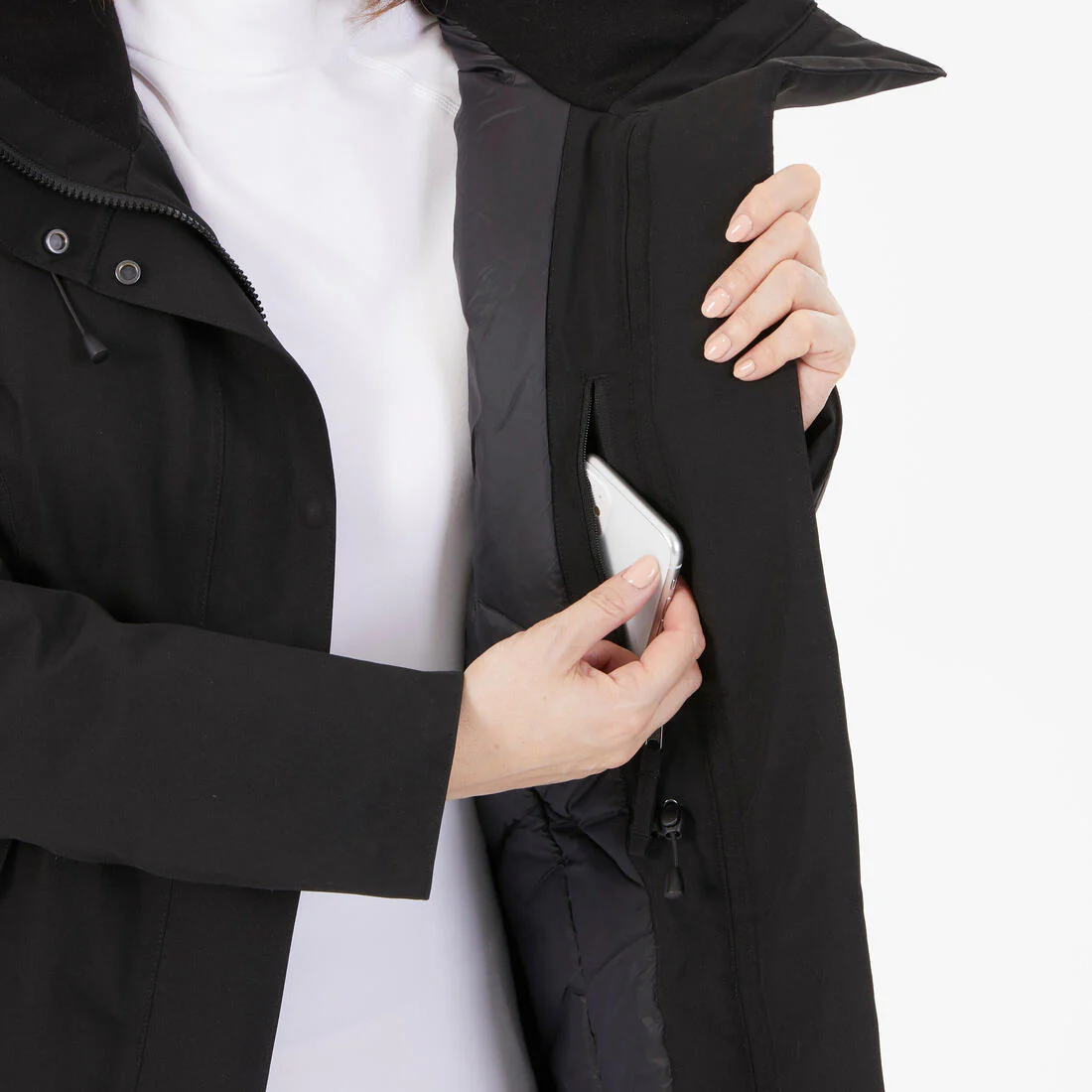Parka de montaña y nieve impermeable Mujer Quechua NH500 - Image 6