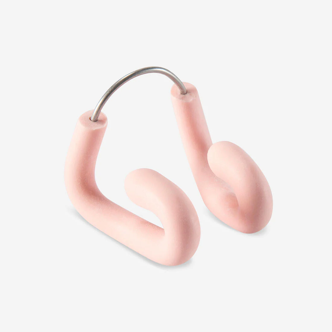 Pinza Nariz Natación Rosa Pastel Acero Inoxidable + Látex Ajustable