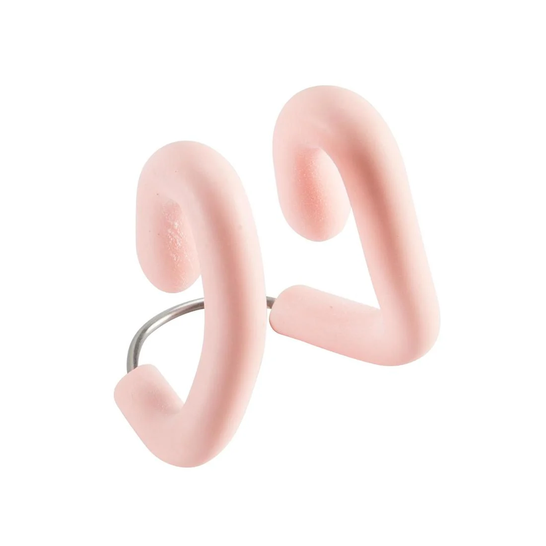 Pinza Nariz Natación Rosa Pastel Acero Inoxidable + Látex Ajustable - Image 2