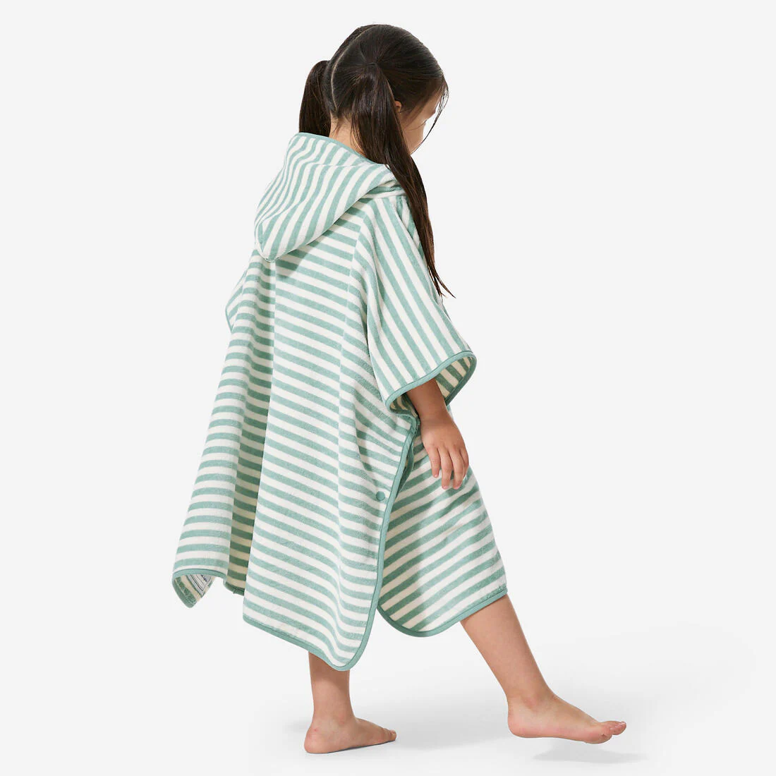 Poncho Bebé Verde Rayas - Image 4