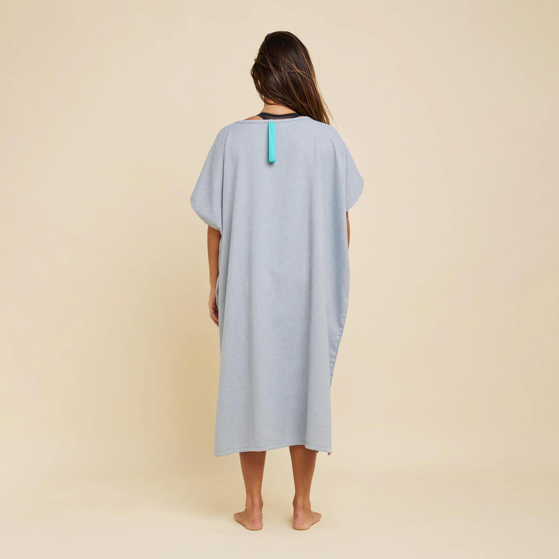 Poncho Surf 100 Adulto Gris Jaspeado - Image 3