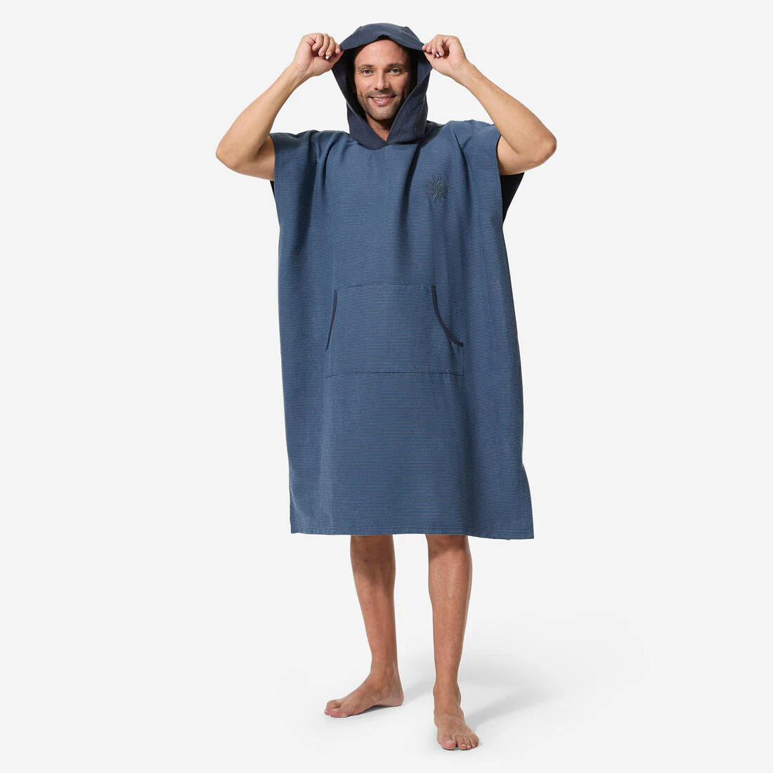 Poncho toalla Adulto  Microfibra Surf 150 Azul - Image 3
