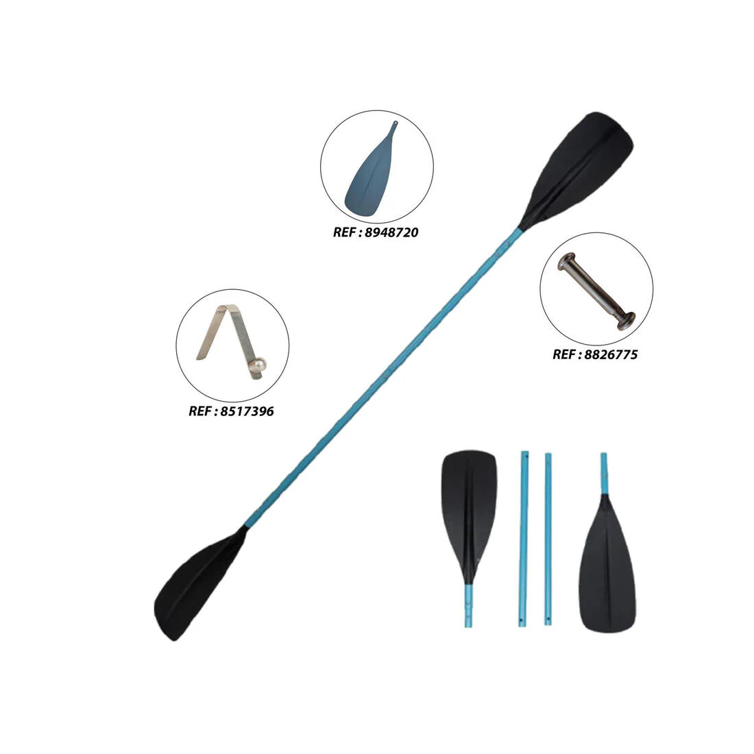 Remo Kayak 100 Azul 4 Partes 215 cm - Image 5