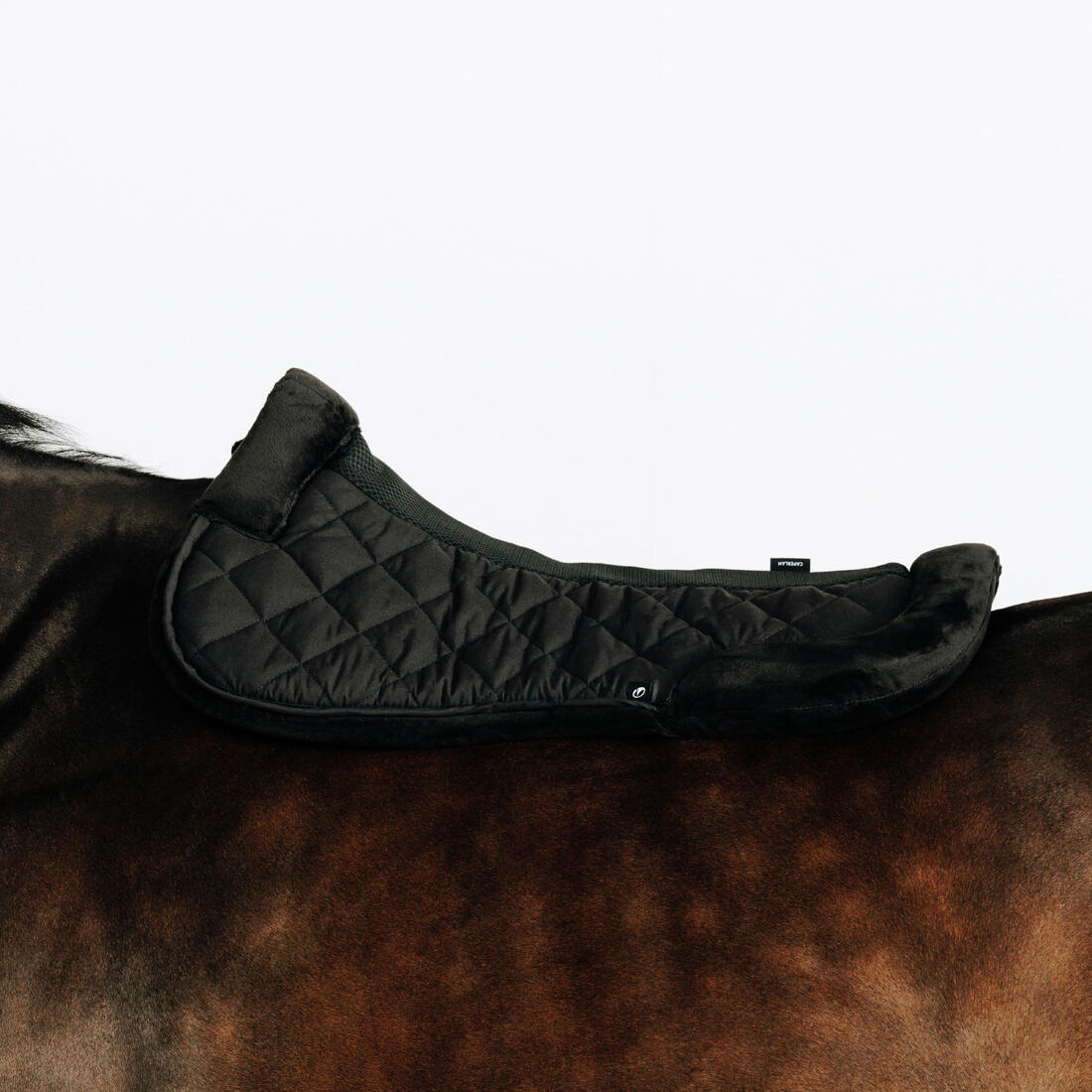 Salvacruces Equitación 500 Negro Borreguito Sintético Caballo/Poni