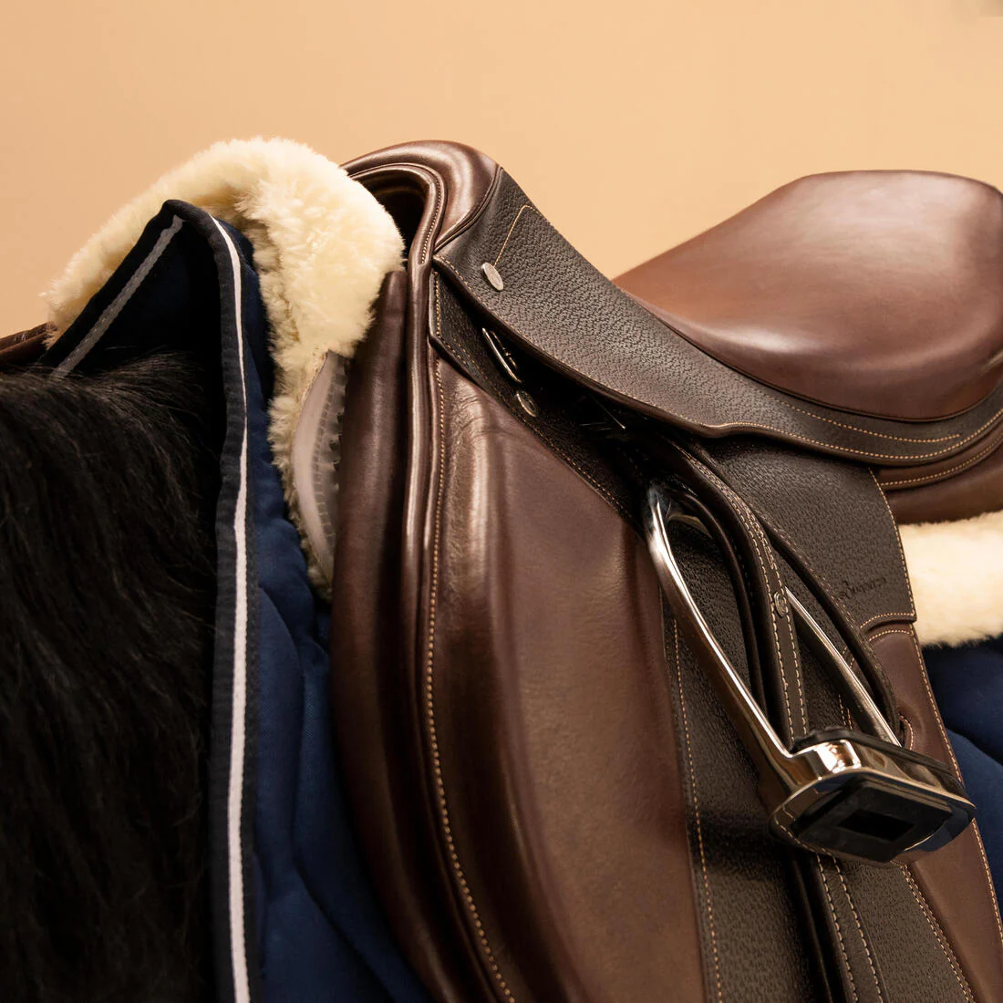 Salvacruz Equitación Fouganza POLYGEL caballo y poni beis de lana y gel - Image 5