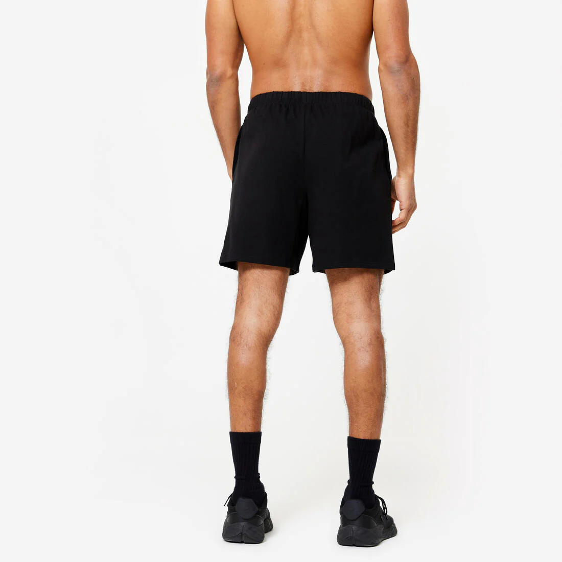 Short fitness pantalón corto chándal regular Hombre Domyos 100 negro - Image 4