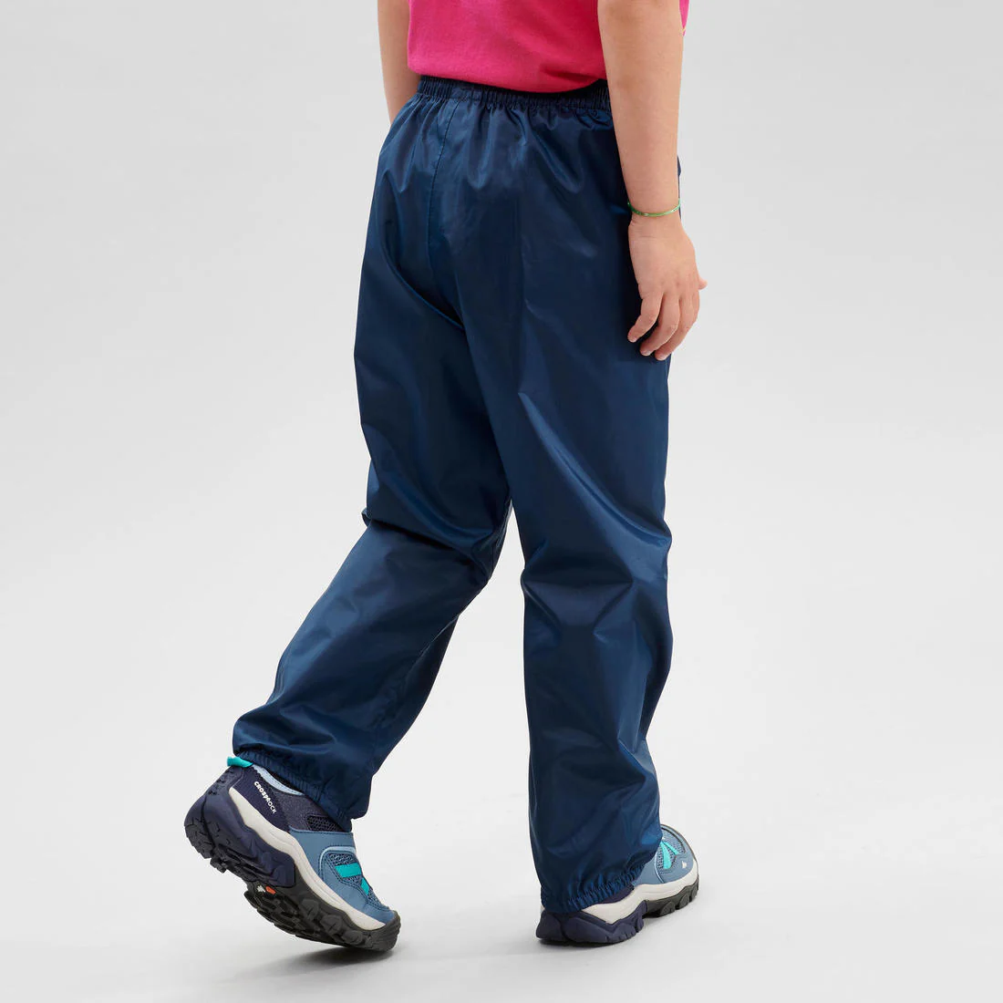 Sobrepantalón de senderismo impermeable niños 2-6 años, MH100 azul negro - Image 2