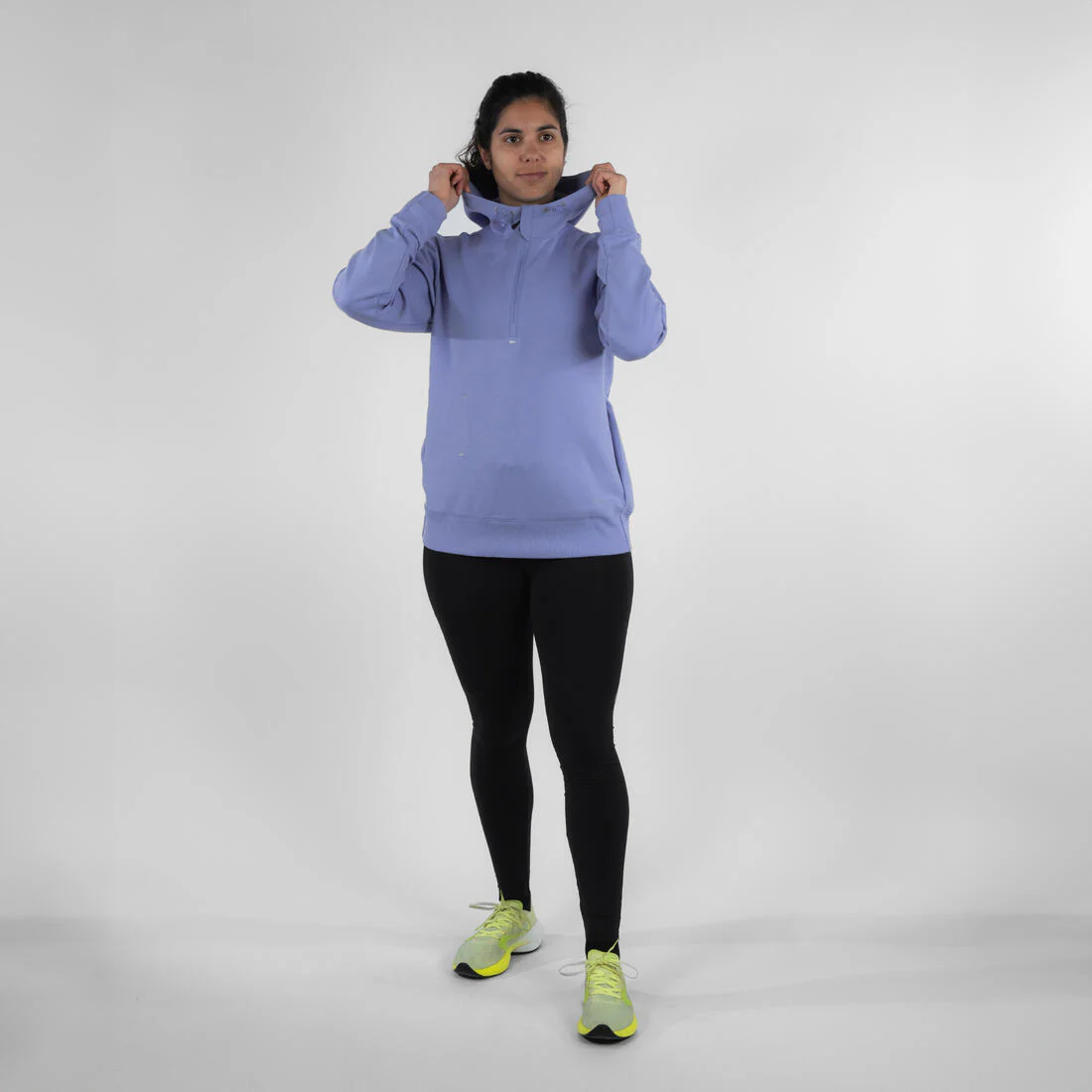 Sudadera con capucha de running Mujer - KIPRUN Run 500 Warm Violeta hortensia - Image 3