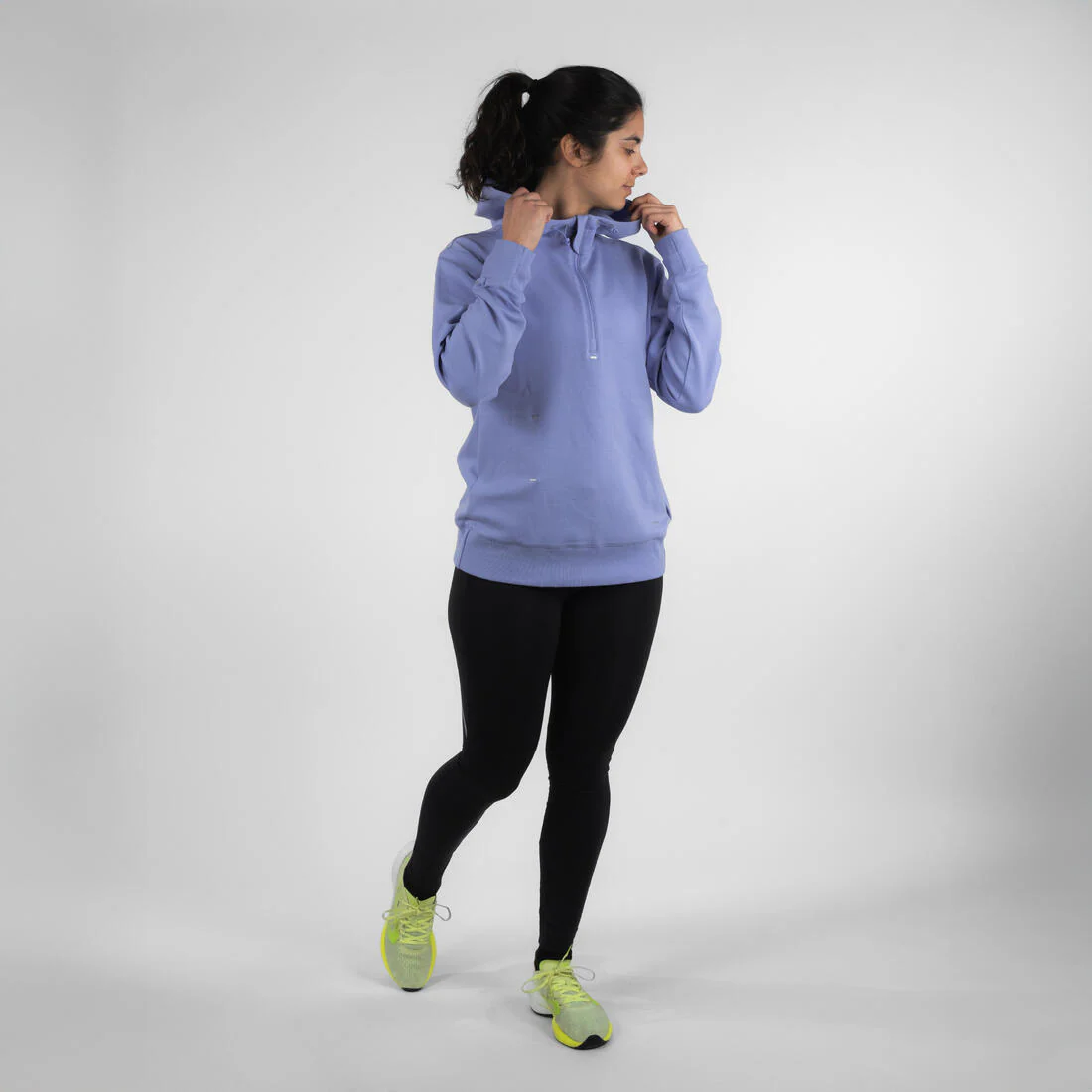 Sudadera con capucha de running Mujer - KIPRUN Run 500 Warm Violeta hortensia - Image 4