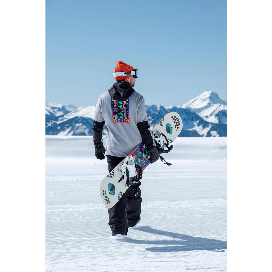 Sudadera con capucha 1/2 cremallera esquí y snowboard hombre, 100 gris - Image 9