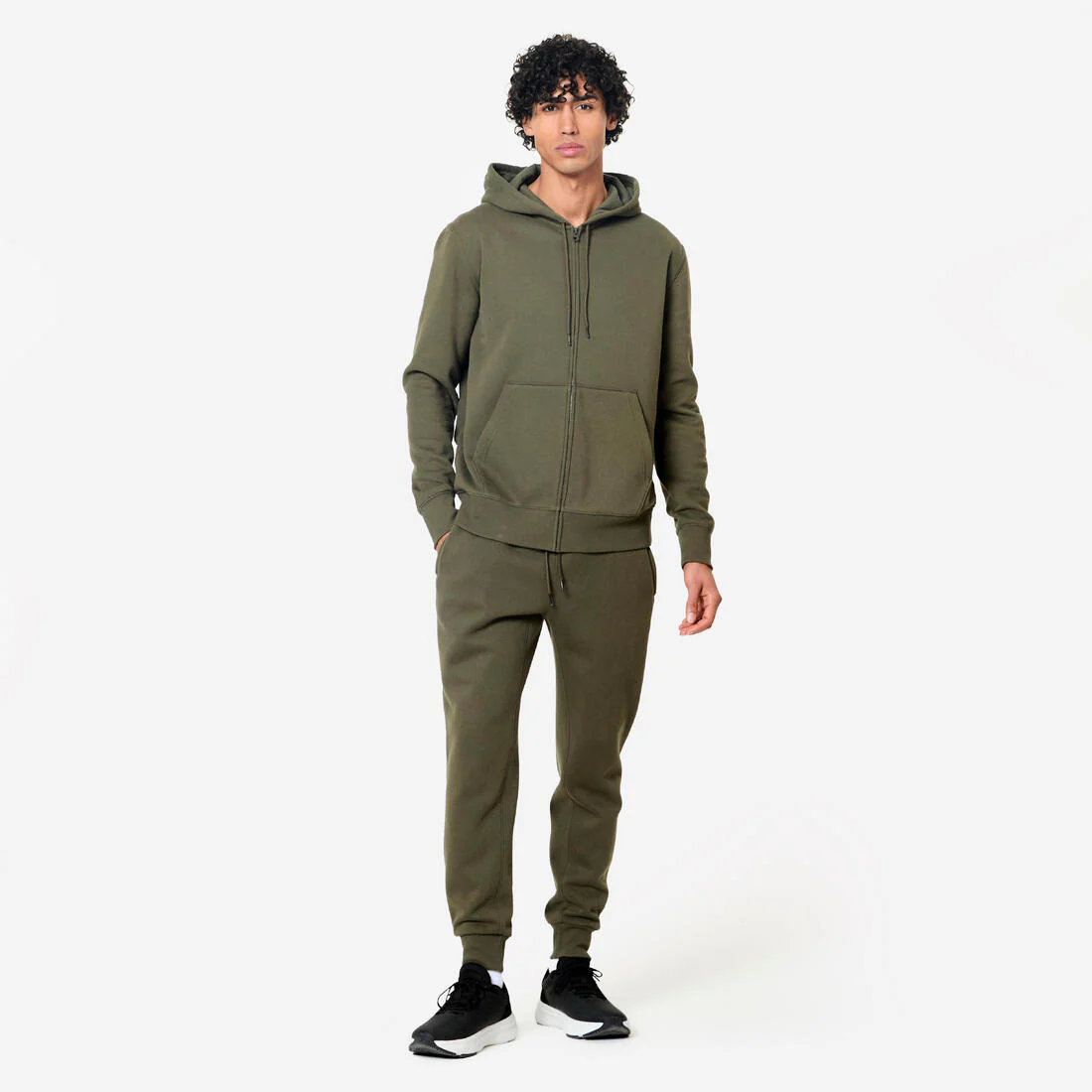 Sudadera Fitness Hombre Cremallera Capucha Muletón - Image 4