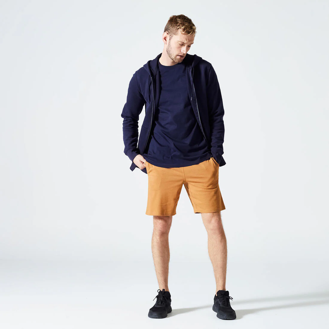 Sudadera Fitness Hombre Cremallera Capucha Muletón - Image 6