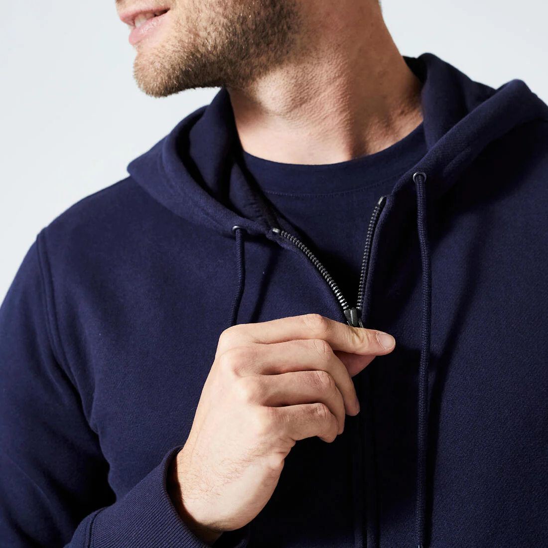 Sudadera Fitness Hombre Cremallera Capucha Muletón - Image 9