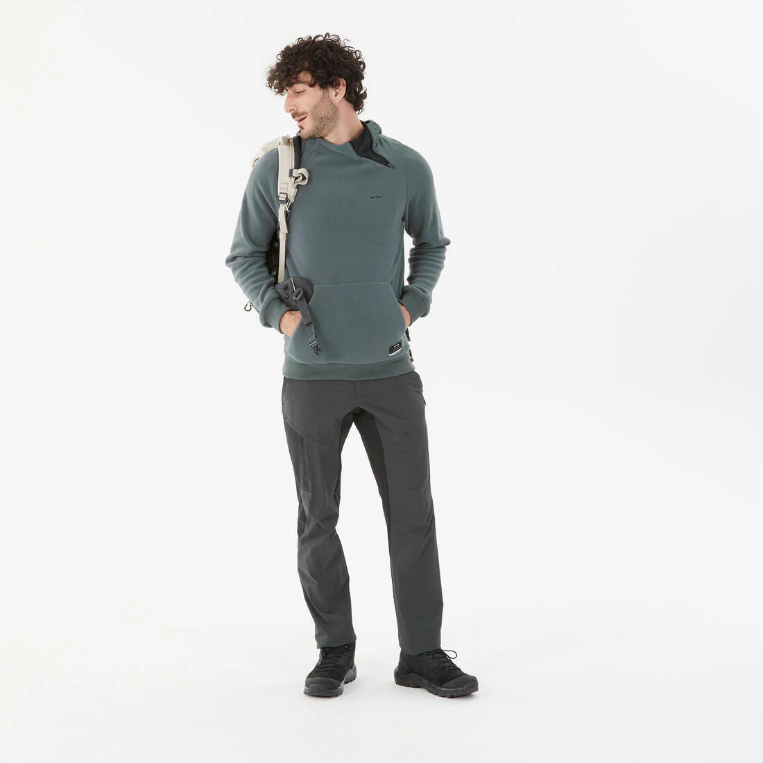 Sudadera polar de montaña y trekking con capucha Hombre Quechua MH100 - Image 3