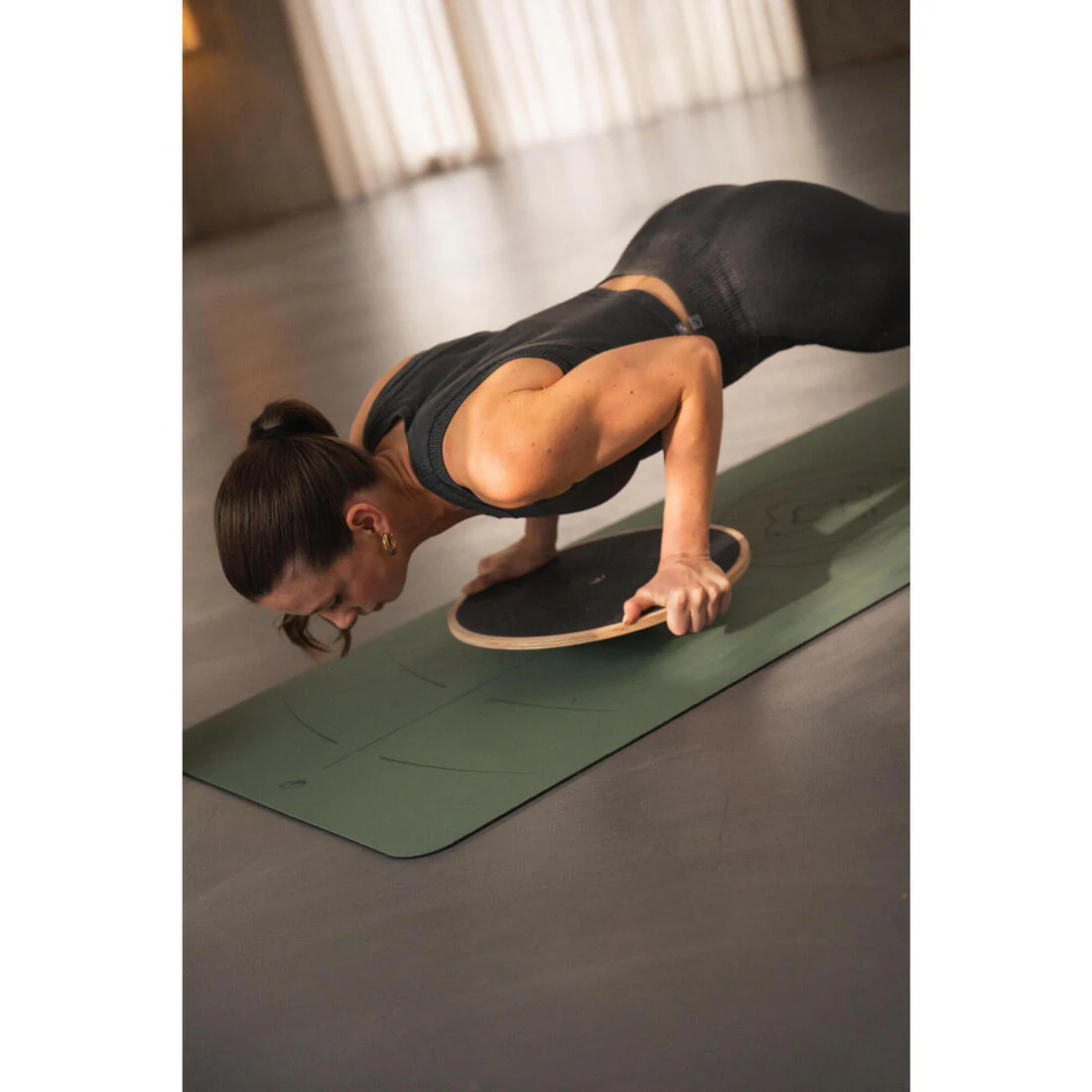 Tabla Equilibrio Fitness Negro Madera - Image 9