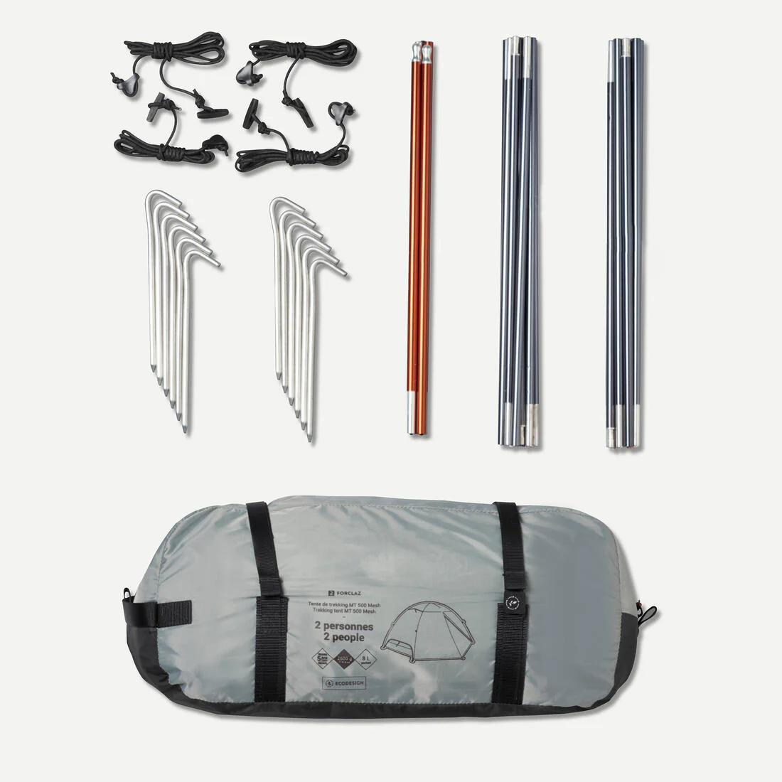 Tienda de campaña domo de trekking 2 personas Forclaz MT500 Mesh - Image 2