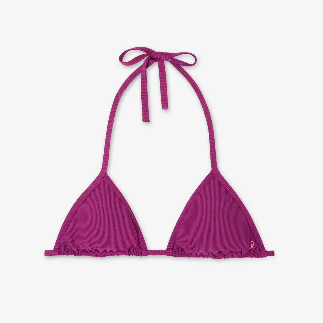 Top Bikini Mujer Triángulo texturizado violeta - Image 6