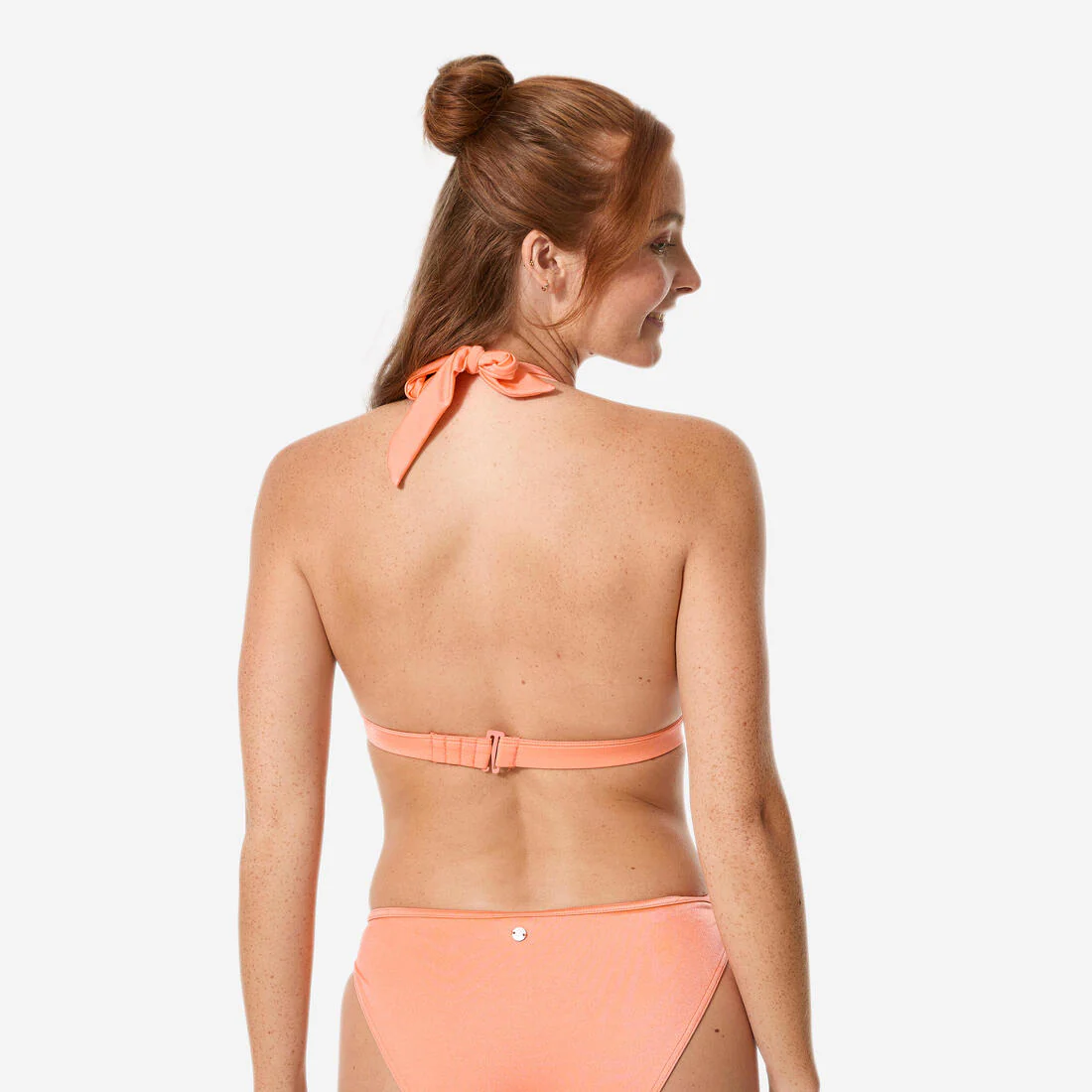 Top Bikini/Sujetador Surf Cora Mujer Coral Forma Fular - Image 3
