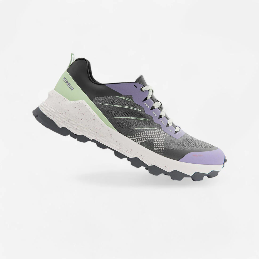 Zapatillas de running trail mujer, Kiprun MT3, negro ahumado