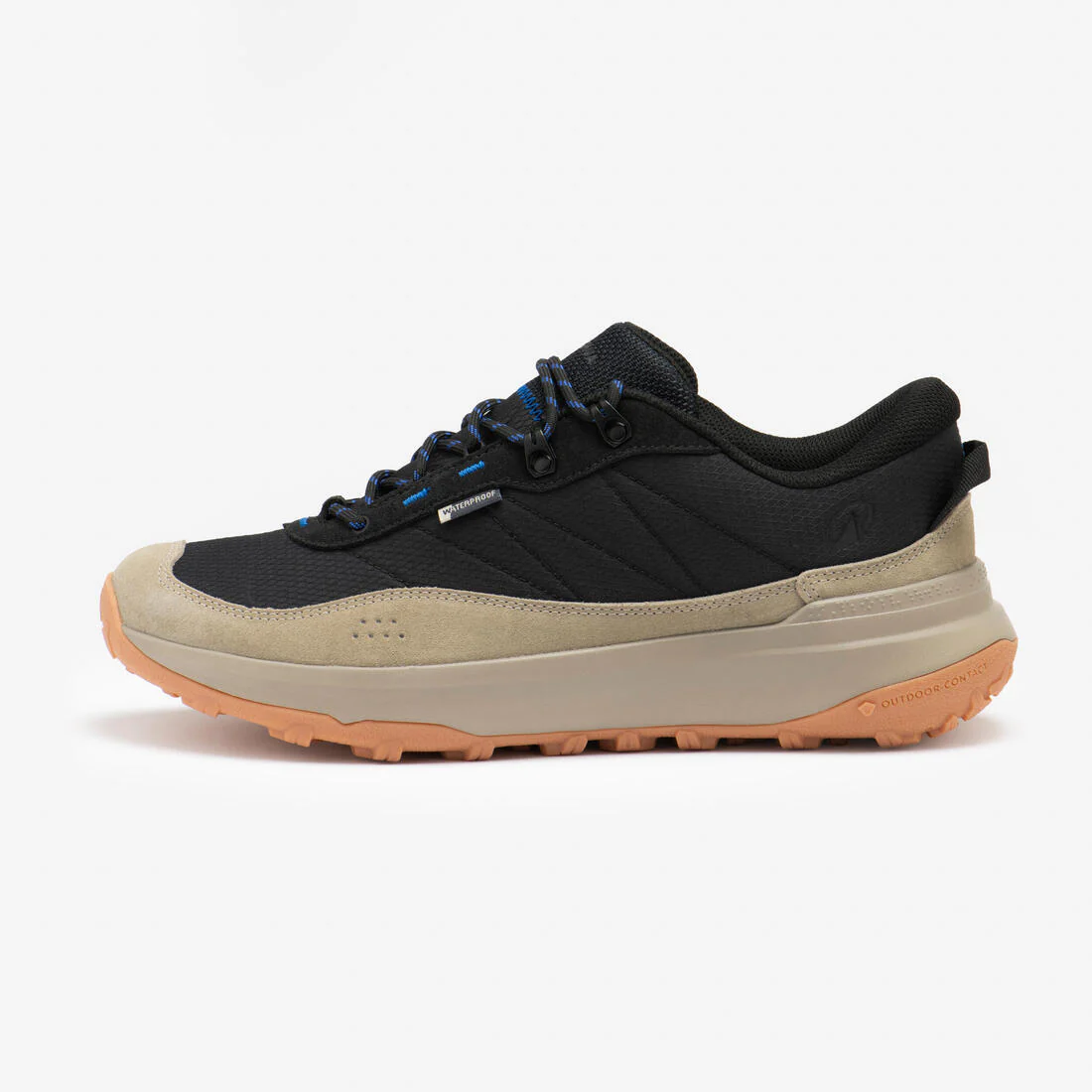 Zapatillas de montaña y trekking impermeables NH500 bajas WP negro ahumado