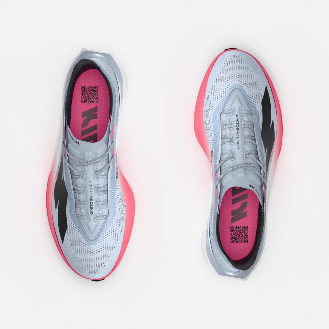 Zapatillas Running Asfalto Kiprun Kipstorm Tempo Mujer - gris y rosa flúor - Image 7