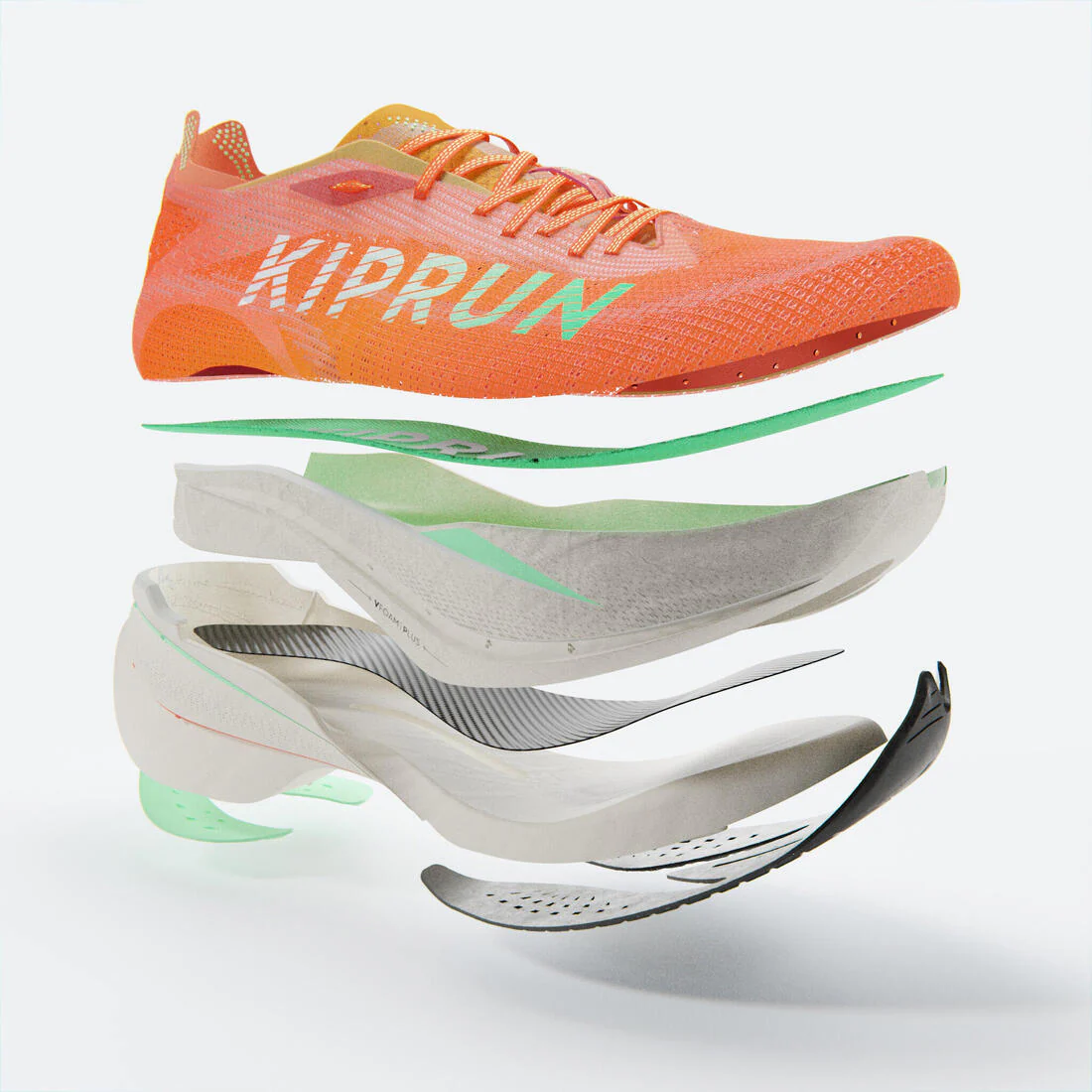 Zapatillas running con placa de carbono Hombre - KIPRUN KD900X LD+ naranja - Image 9