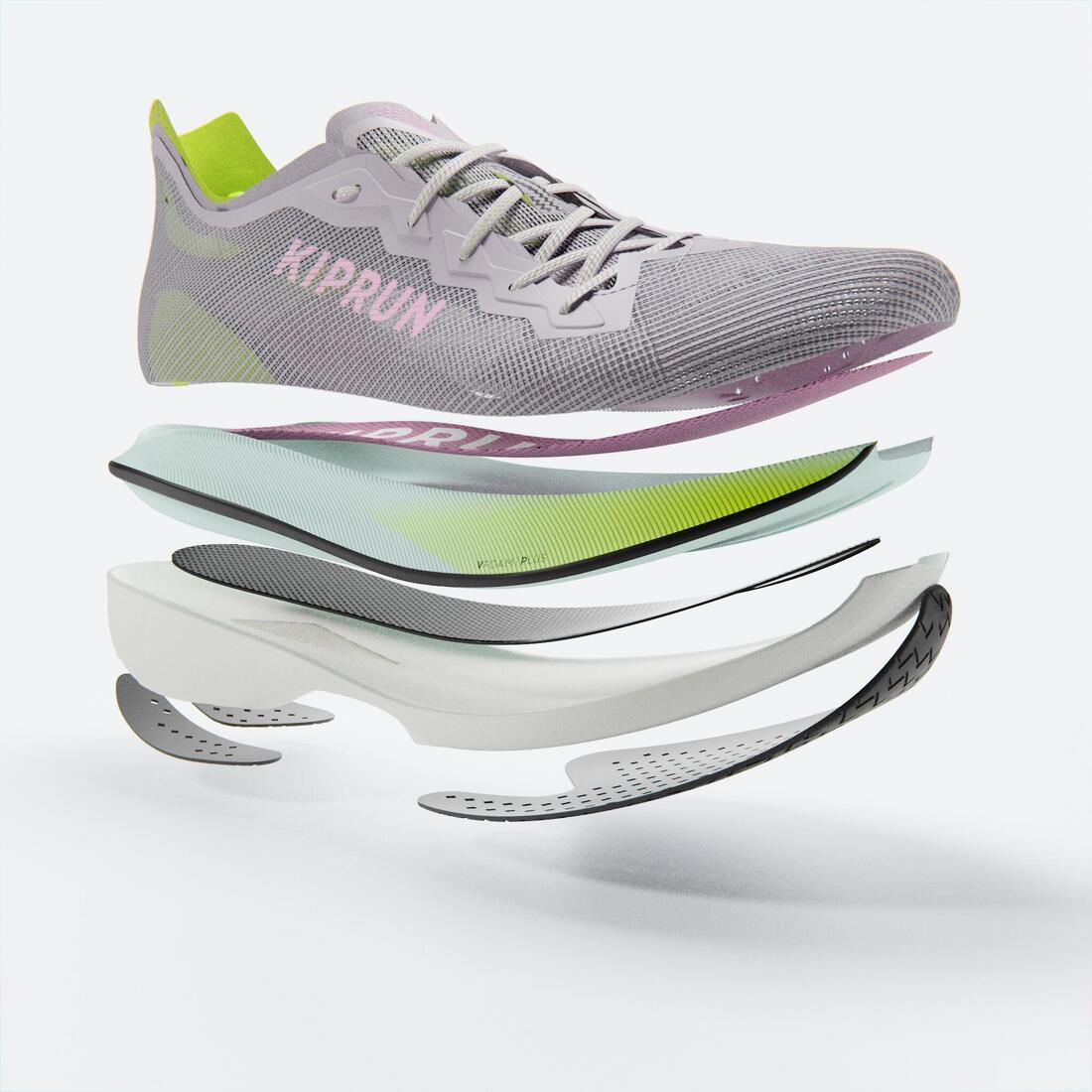 Zapatillas Running placa carbono Kiprun KD900X LD2 Mujer - Violeta y Amarillo - Image 9